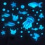 2pcs Ocean Wall Decals Glow in The Dark Sea Wall Stickers Underwater Sea World W Carousel 5