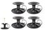 4Pcs Retro Handheld Candle Holders Black Iron Taper Table Centerpiece for Thanks Carousel 1