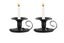 8Pcs Retro Handheld Candle Holders Black Iron Taper Table Centerpiece for Thanks Carousel 6