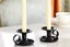 8Pcs Retro Handheld Candle Holders Black Iron Taper Table Centerpiece for Thanks Carousel 7