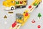 Toy Dinosaur Truck Car Foldable Toy Race Cars with Ejection for Boys Girls-Yello Carousel 5