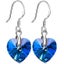 925 Sterling Silver Premium Crystal Earrings "Esmeralda" (Blue) Carousel 1