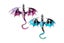 2Pcs Vintage Punk Dragon Flying Shape Brooch Pin Lapel Clothes Jewelry Accessory Carousel 4