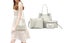4 Pack Women Soft PU Leather Top Handle Bags Set-Light Gray Carousel 1