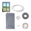 2pcs Magnetic Window Screen Mesh Adjustable DIY Window Frame Replacement Kit-Whi Carousel 3