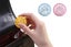 2pcs Purse Handbag Cleaning Balls Reusable Sticky Cleaner Ball-Blue and Pink Carousel 1