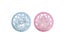 2pcs Purse Handbag Cleaning Balls Reusable Sticky Cleaner Ball-Blue and Pink Carousel 2