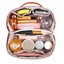 Large Capacity Travel Cosmetic Bag Organizer Makeup with Brushes Slots Dividers Carousel 3