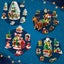 Toy Christmas Advent Calendar Christmas Tree Santa Party Favors Building Block B Carousel 6