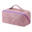 Large Opening PU Leather Makeup Bag -Purple Carousel 1