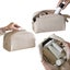 Double Zipper Cosmetic Bag Makeup Organizer Travel Toiletry Bag -White Carousel 5
