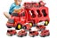 Transport Toy Truck Set with 6 Mini Cars LED Sound Vehicle-Red Carousel 3