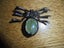 Sterling Silver and Prehnite Spider Brooch Carousel 4