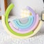 2pcs Toy Wooden Rainbow Stacker Nesting Puzzle Blocks Matching Tunnel Stacking G Carousel 5