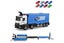 Car Carrier Transport with Race Track Mini Car Toys Set Big Truck Toys for -Blue Carousel 3
