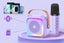 Mini Karaoke Machine Portable Bluetooth-Speaker with A Microphone-Purple Carousel 6
