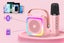 Mini Karaoke Machine Portable Bluetooth-Speaker with A Microphone-Pink Carousel 6