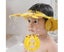 2Pcs Adjustable Kids Baby Shower Cap Children Wash Hair Shield Visor Yellow Carousel 4