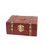 Small Size Vintage Wood Lock Jewelry Storage Box Decorative Treasure Box Carousel 1