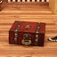 Small Size Vintage Wood Lock Jewelry Storage Box Decorative Treasure Box Carousel 8