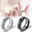 2X 8mm Anxiety Spinner Rings Men Womens Fidget Rotating Ring Silver Stainless... Carousel 1