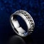 2X 8mm Anxiety Spinner Rings Men Womens Fidget Rotating Ring Silver Stainless... Carousel 3