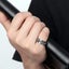 2X 8mm Anxiety Spinner Rings Men Womens Fidget Rotating Ring Silver Stainless... Carousel 4