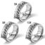 2X 8mm Anxiety Spinner Rings Men Womens Fidget Rotating Ring Silver Stainless... Carousel 5