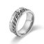 2X 8mm Anxiety Spinner Rings Men Womens Fidget Rotating Ring Silver Stainless... Carousel 11