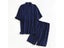 New Men Traditional Japanese Pajamas Set Viscose Fiber Robe Shorts Cotton Carousel 1