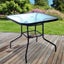 BLACK 80CM Quality Tempered Glass Square Garden Table Carousel 1