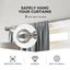 Marlow Steel Curtain Rod Quiet Rail Pole Extendable Adjustable Satin Nickel Carousel 3