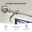 Marlow Steel Curtain Rod Quiet Rail Pole Extendable Adjustable Satin Nickel Carousel 5