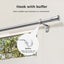 Marlow Satin Nickel Curtain Rod Steel Quiet Rail Pole Pommel Set Adjustable Carousel 6