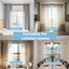 Marlow Black Double Curtain Rod Steel Pole Pommel Set Extendable Adjustable Carousel 9