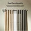Marlow Silver Double Curtain Rod Steel Pole Pommel Set Extendable Adjustable Carousel 6