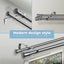 Marlow Silver Double Curtain Rod Steel Pole Pommel Set Extendable Adjustable Carousel 7
