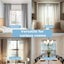 Marlow Silver Double Curtain Rod Steel Pole Pommel Set Extendable Adjustable Carousel 9