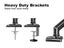 Single Monitor Arms Mount Heavy Duty for 10"-32" Monitors Carousel 4