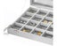 Jewelry Box Display Case with A Clear Glass Window and 24 Compartments, Gray Carousel 4