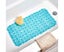 Bath Mat Non slip Square Bathroom Solid Color PVC Floor Carpet-Blue Carousel 4