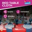 3pack Red Plastic Table Covers Square Tablecloth Disposable Wipe Clean Party ... Carousel 6