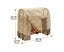 Rain cover for firewood rack waterproof wood cover 122 x 107 x 61cm Carousel 4