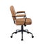 Black Frame Faux Leather Home Office Chair In Brown Carousel 4