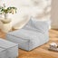 Cadence & Co. Oscar Faux Linen One Seater Bean Bag Lounge Cover Dove Grey Carousel 6