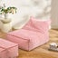 Cadence & Co. Oscar Faux Linen One Seater Bean Bag Lounge Cover Red Carousel 6