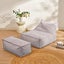 Cadence & Co. Oscar Faux Linen One Seater Bean Bag Lounge Cover Cacao Carousel 7