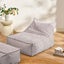 Cadence & Co. Oscar Faux Linen One Seater Bean Bag Lounge Cover Cacao Carousel 6