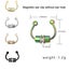 Magnetic Non-Piercing Nose Ring Fake Septum Segment Womens Mens Body Jewelry Carousel 2