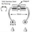Magnetic Non-Piercing Nose Ring Fake Septum Segment Womens Mens Body Jewelry Carousel 3